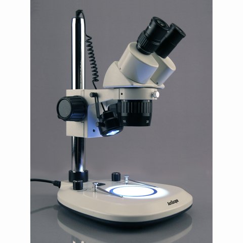 Бінокулярний стереомікроскоп AmScope SW-2B24-6WA-V331 з подвійним підсвічуванням Прев'ю 1