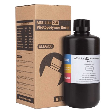 Фотополимерная смола для 3D-принтера ELEGOO ABS-образная 2.0, Grey, 1 кг Превью 8