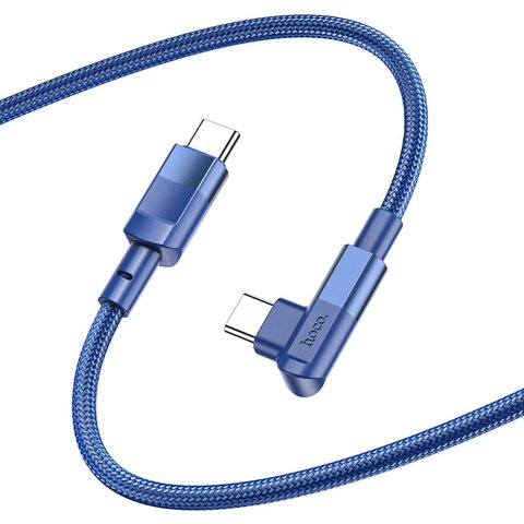 USB кабель Hoco U108, 2xUSB тип-C, 200 см, 100 Вт, синій, PD, #6931474764898 Прев'ю 1