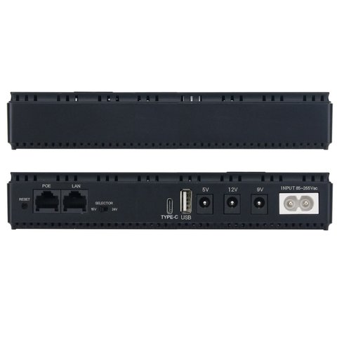 Джерело безперебійного живлення DCSL-1036PC, для мережевого обладнання, чорне, 9 В, 5 В, 12 В, 36 Вт, 20000 мАг Прев'ю 2