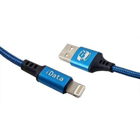 Cable USB Mechanic iData, USB tipo-A, Lightning, 100 cm, azul Vista previa  1