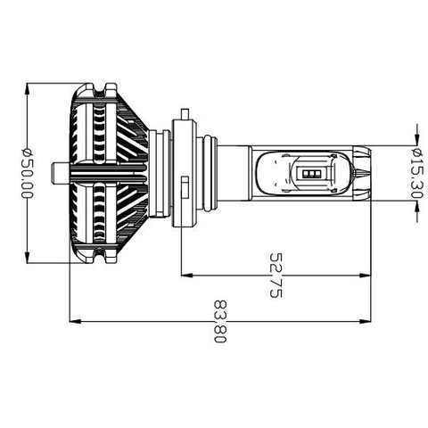 Набор светодиодного головного света UP-X3HL-9006W(HB4) (6000 лм) Превью 1