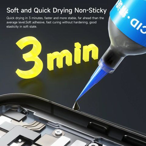 Glue JCID TP-010B, (polyurethane, black, quick drying, for gluing back covers, for display frames, 10 ml) Preview 1