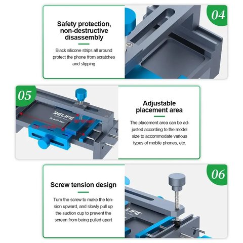 Holder RELIFE RL-601P MAX, (for mobile device repair) Preview 10
