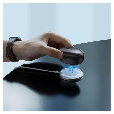 Auricular Baseus Encok W11, inalámbrica, negra, con funda de carga, con cable, #NGTW060001 Vista previa  4