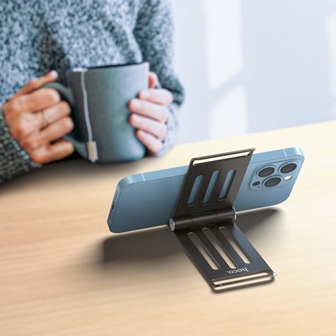 Держатель Hoco PH49, раскладной, портативный, настольный, серый, металл, #6931474771735 Превью 2