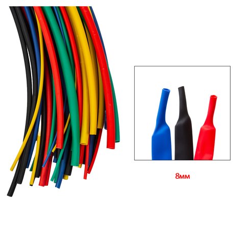 Термозбіжна трубка, 1 м, 8,0 мм, синя Прев'ю 1