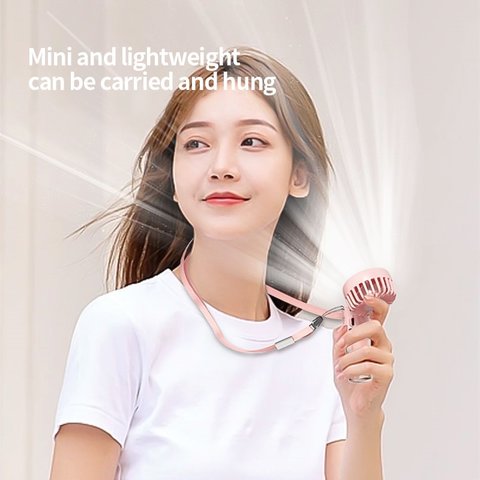 Вентилятор F2, зеленый, с функцией увлажнения, с аккумулятором, ручной, настольный, USB тип-C Превью 1