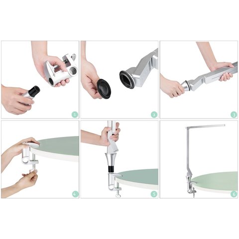 Настільна безтіньова лампа TaoTronics TT-DL07, срібляста, EU Прев'ю 13