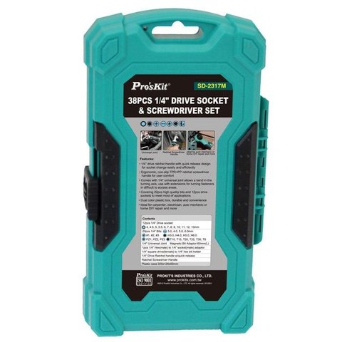 Набор бит с трещоткой и ключом Pro'sKit SD-2317M Превью 4