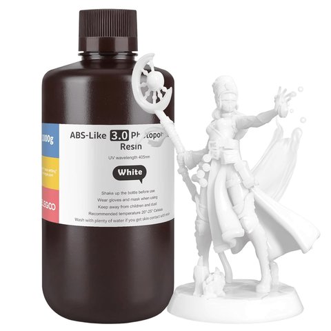 Фотополимерная смола для 3D-принтера ELEGOO ABS-образная 3.0, White, 1 кг Превью 6
